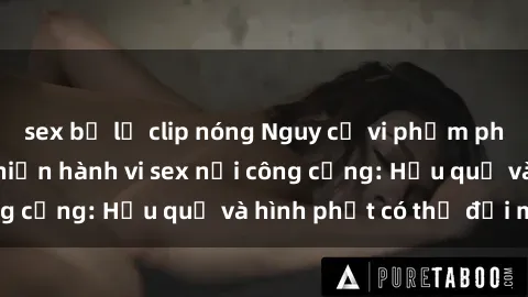 sex bị lộ clip nóng Nguy cơ vi phạm pháp luật khi thực hiện hành vi sex nơi công cộng: Hậu quả và hình phạt có thể đối mặt